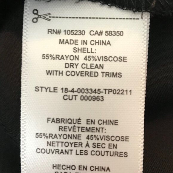 Equipment Femme Black Sleeveless Blouse Key Hole Front With Button Closure S -XS - Picture 7 of 7